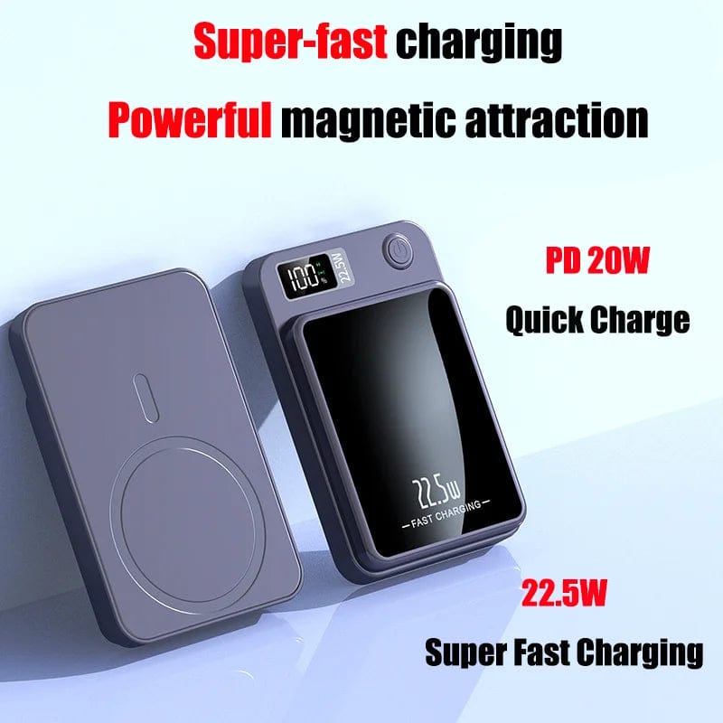 100000mAh Wireless Magnetic Power Bank Magsafe 50000mAh Wireless Fast Charging Thin Portable Waterproof