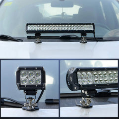 Led Light Mount Work Light Bracket Clamp Stainless Steel Pillar Hood Off road Led Work Light Bar Holder Accessories Universal