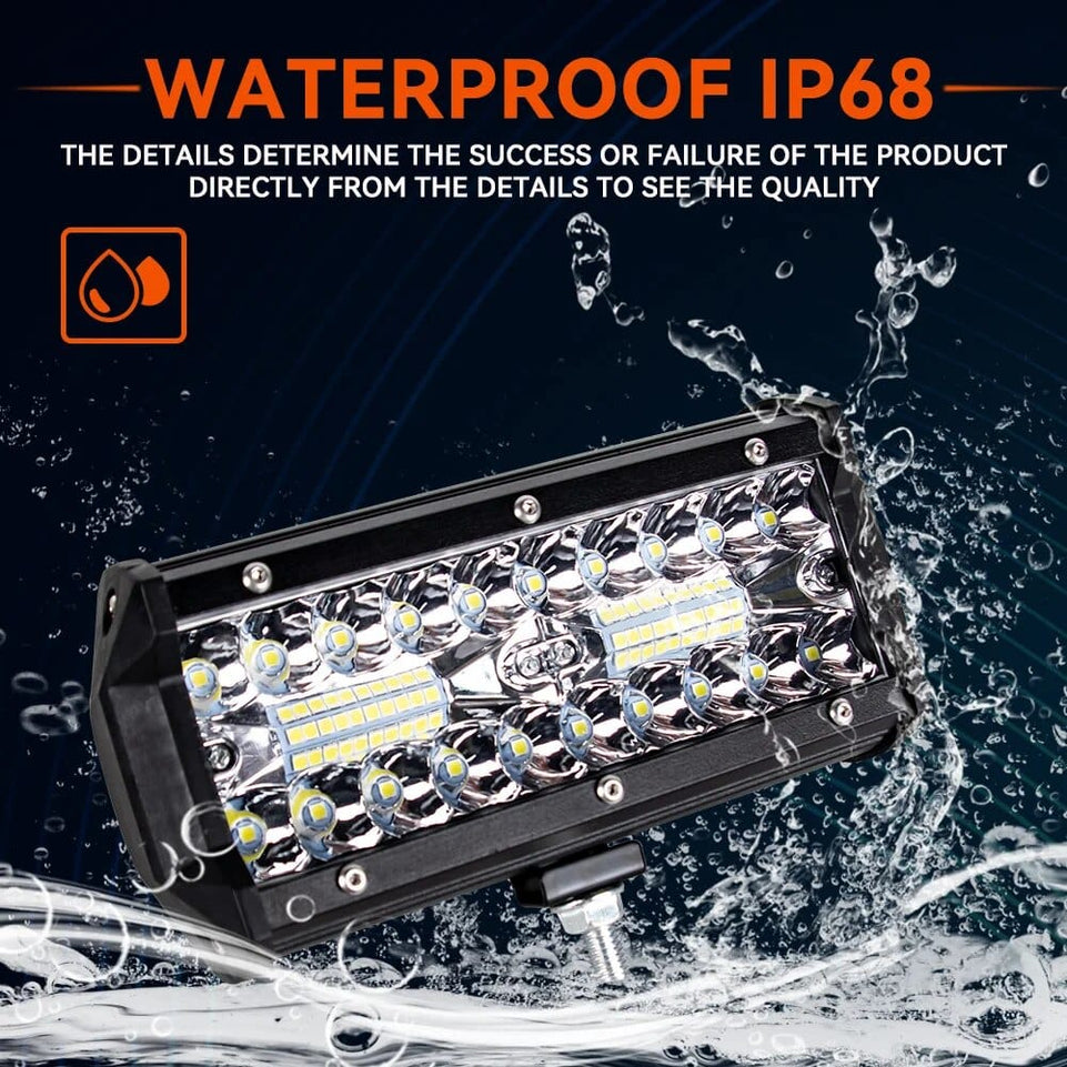 4-7 Inch  Led Light Bars 120W Combo Spot Flood Beam for Work Driving Off road Boat Car Tractor Truck 4x4 SUV ATV 12V 24V