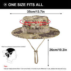 Multicam Tactical Airsoft Sniper Camouflage Bucket Boonie Hats Nepalese Cap SWAT Army Panama Military Accessories Summer Men