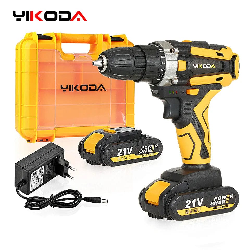 Cordless Drill Rechargeable Electric Screwdriver Lithium Battery Household Multi-function 2 Speed Power Tools