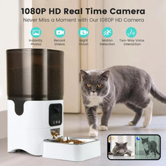 6L Pet Automatic Feeder APP Control with 1080P Camera Timing and Quantitative Smart Dog Feeder Automatic Feeder for Cat Dog