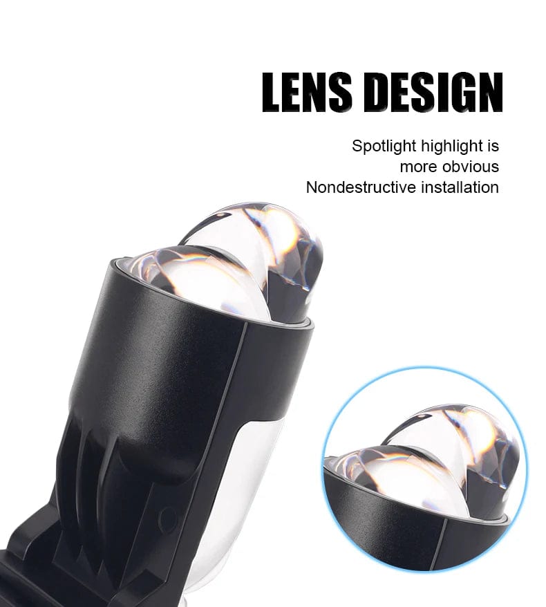 160W Led Headlight Auto Lamp Mini Lens LED H4 9003 HIB2 Car Motorcycle Dual Projector Len LED Automotive 12V 24V