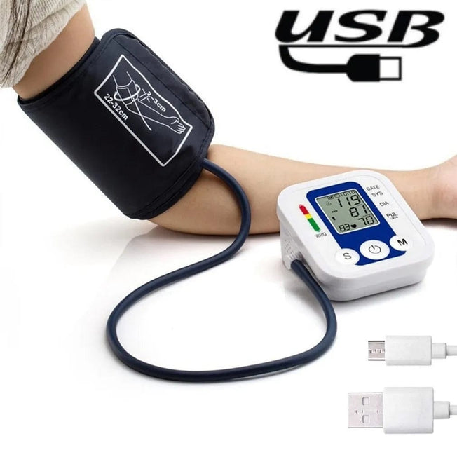 Arm Blood Pressure Monitor BP Equipment Automatic Professional Medical Portable Tonometer Digital Tensiometer Heart Rate Monitor