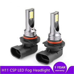 2pcs LED Fog Headlight Bulbs 6000K White Auto Fog Lamp Day Running Light