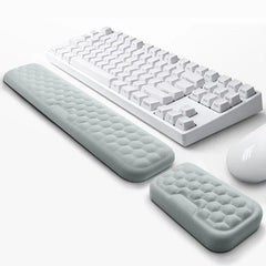 Mouse & Keyboard Wrist Protection Rest Pad With Massage Texture For PC Gaming Laptop Keyboard Mouse Memory Cotton Rest