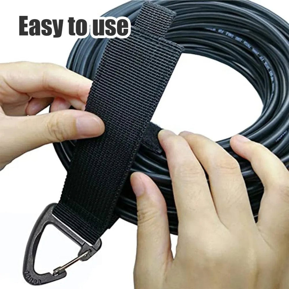 Cord Organiser Holder with Triangle Buckle Wire Manager Power Cord Management Nylon Heavy Cord Storage Straps for Cables Hoses