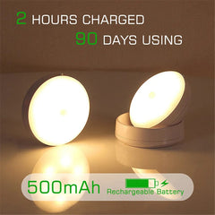 360 Rotated PIR Motion Sensor LED Night Light Wall Lamps Rechargeable  Under Cabinet Light Wireless Closet Night Lamp