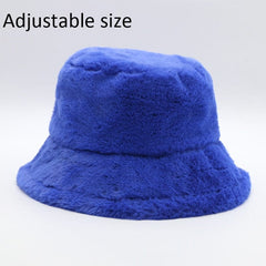 Winter Cow Leopard Faux Fur Fluffy Bucket Hats Women Outdoor Warm Sun Hat Soft Velvet Furry Fisherman Cap Girl Fashion Panama