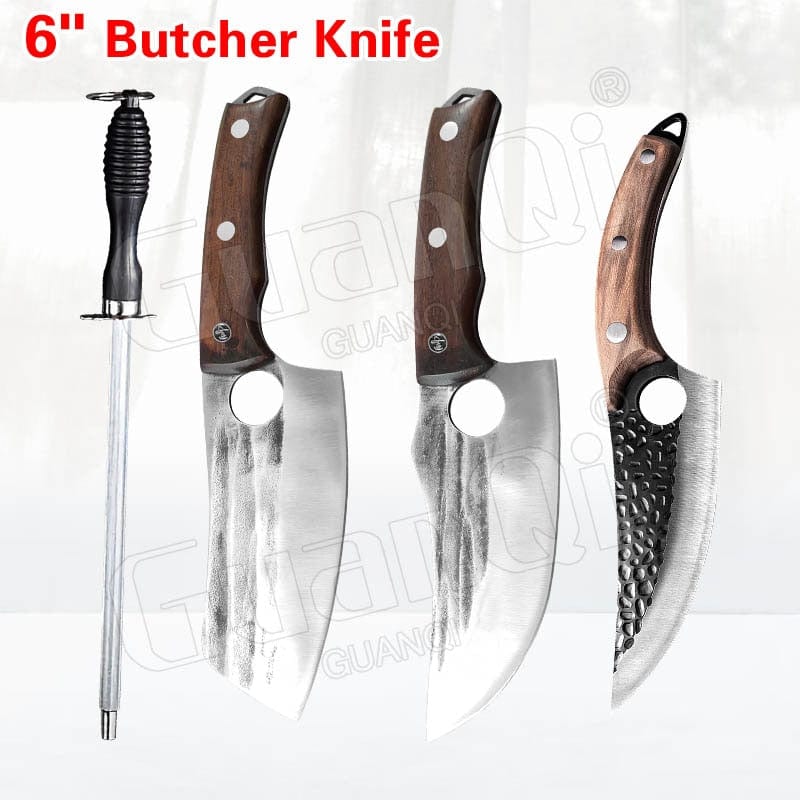 Fish Filleting Knife Stainless Steel Boning Knife Handmade Fishing Knife Kitchen Meat Cleaver Camping Cutter Chef Knives - Wowza