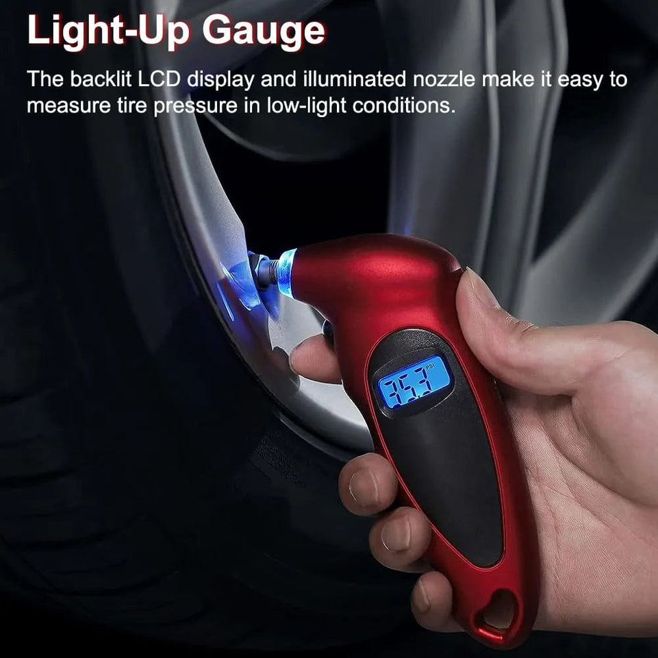 Digital Tyre Pressure Gauge Backlight LCD Tyre Air Monitoring Meter 150PSI High Precision Handheld Tester Tool for Car Truck