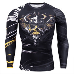 Men's Long Sleeve T-shirts Gym Clothing Sportswear Sporting Cry Fit Running Man Rashguard Men T-shirt Sport Compression T Shirt