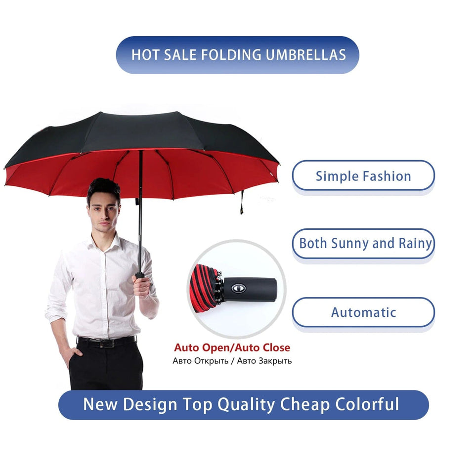 Umbrella Windproof Double Layer Fully Automatic Resistant Umbrella