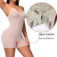 Open Crotch Bodysuit Shape wear Jumpsuit Body Shaper Compress Tummy Control Shapers Spandex Elastic Shape Seamless Smooth