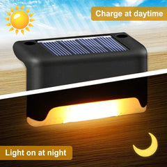 Deck & Step LED Solar Lamp Path Stair Outdoor Garden Lights Waterproof Balcony Light Decoration for Patio Stair Fence Light