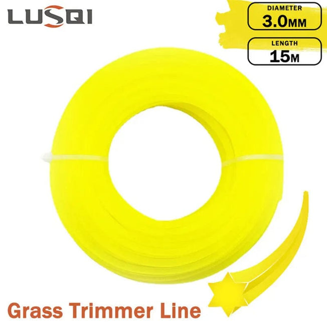 3mm Hexagon Grass Trimmer Line 15 meters Nylon For Grass Brush Cutter Rope Lawn Mower Blade Head Accessory  Trimmer Reel