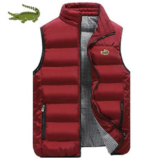 High Quality Vest Jacket Men's Fall and Winter Casual Comfortable Sleeveless Solid Colour Thickened Cotton Jacket