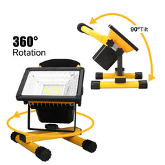 Floodlight 30W LED Portable Rechargeable Waterproof Spotlight Battery Powered Searchlight Outdoor Work Lamp Camping Lantern