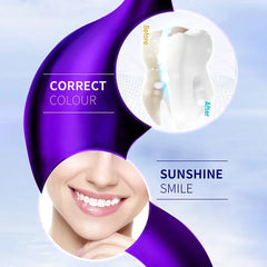 SmileKit Original Purple Whitening Toothpaste Teeth Colour Corrector Deep Remove Dental Plaque Stain Brightening toothpaste