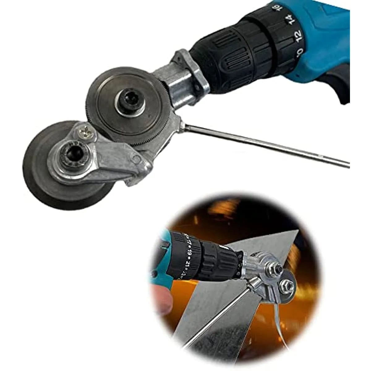 Leect Cutter Electric Drill Plate Cutter Sheet Metal Nibbler High Speed Rotor Elect ...