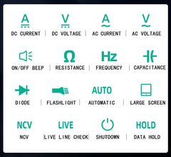 Mini Digital Multimeter Smart Electrician Tester For DC/AC Voltage Capacitance Ohm Hz NCV Professional Multitester