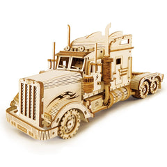 Robotime Rokr Wooden Mechanical Train 3D Puzzle Car Toy Assembly Locomotive Model Building Kits for Children Kids Birthday Gift