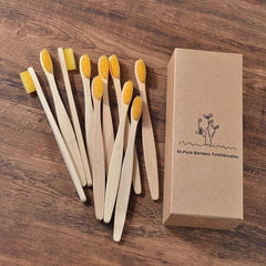 New Design Mixed Color Bamboo Toothbrush Eco Friendly Wooden Tooth Brush Soft Bristle Tip Charcoal Adults Oral Care Toothbrush