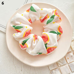 Korean Women Scrunchie Hearwear Girls Hair Tie Lady Scrunchies Ponytail Hair Female Holder Rope Pineapple Print Hair Accessories