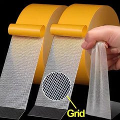 Double Sided Tape Heavy Duty Translucent Mesh Waterproof Traceless Powerful Grid Carpet Adhesive Tape