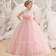 2023 Summer Girls Dress Long Bridesmaid Kids Dresses For Girls Children Princess Dress Party Wedding Dress 3 10 14 Years Vestido