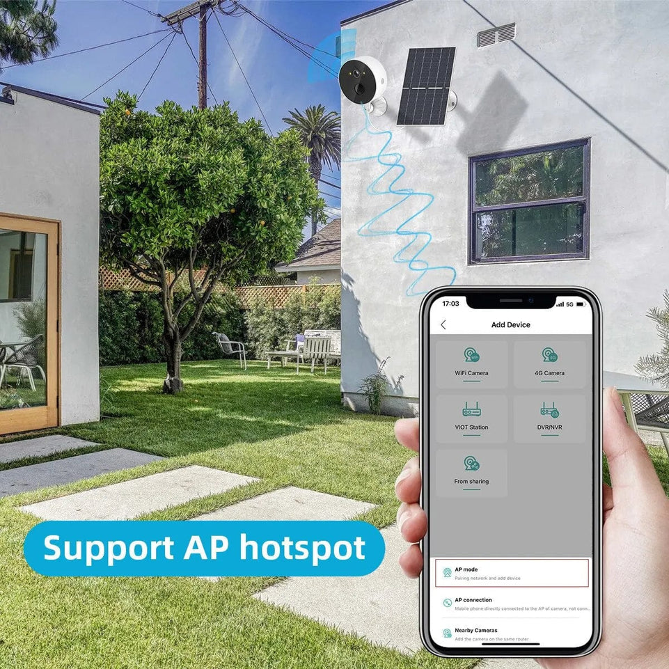 2MP Wifi Solar Camera Outdoor 1080P Wireless Security CCTV Waterproof Night Vision Two Way Audio Camera Monitor With Solar Panel