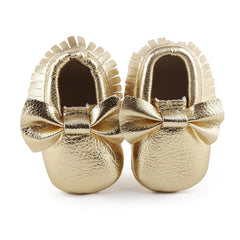 Baby Shoes Newborn Infant Boy Girl First Walker PU Sofe Sole Princess Bowknot Fringe Toddler Baby Crib Shoes Casual Moccasins