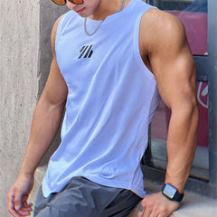 Gym singlet Vest High Quality mesh Shirt Sleeveless T-shirts Men Tank Tops basketball running Fitness Sports Vest men