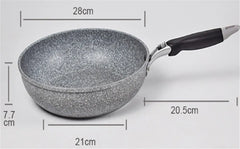 Stone Frying Wok Pan Non-stick Ceramic Pot Induction Fryer Steak Cooking Gas Stove Skillet Cookware Tool for Kitchen Set