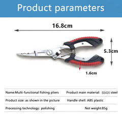 Fish Pliers Ergonomics Anti-slip High-strength Multifunctional Cut Fishing Line Fishing Tied Hooks Pliers Angling Equipment