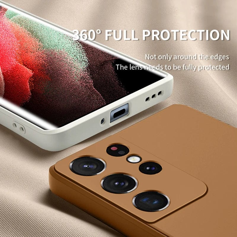 Silicone Cover For Samsung Galaxy S22 S21 S23 Ultra S20 S10 Plus FE A73 A72 S23 A53 A52 A54 A33 A32 4G 5G Phone Case