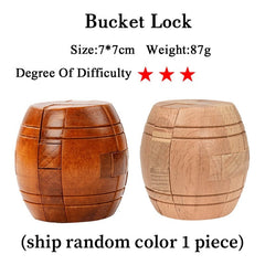 IQ Brain Teaser Kong Ming Lock Lu Ban Lock 3D Wooden Interlocking Burr Puzzles Game Toy For Adults Kids