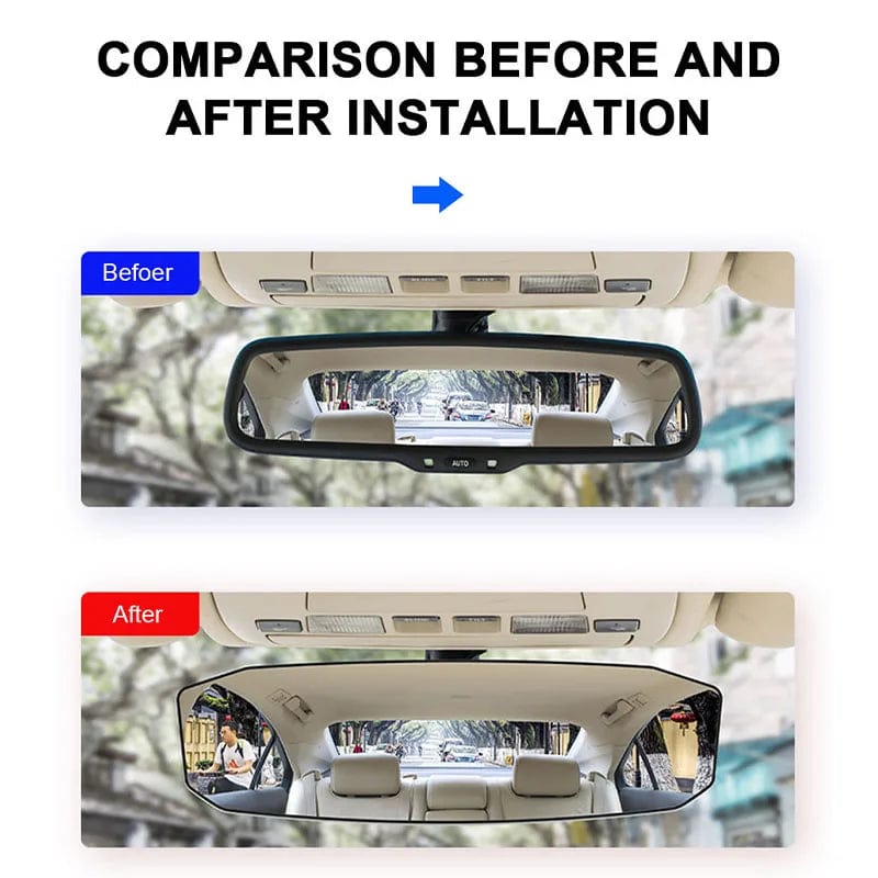 Car Rear View Mirrors Interior Baby Mirrors Wide Angle Convex Rearview Mirror Anti Glare Large Vision Auxiliary Monitor