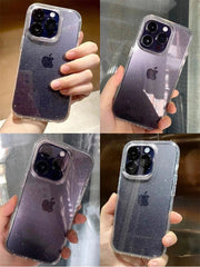 Luxury Clear Glitter Case For iPhone 15 14 13 12 11 Pro Max X XS Max XR 7 8 Plus Soft Transparent Silicone Cover