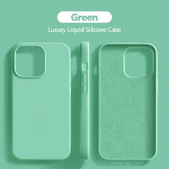 Silicone Case For iPhone 15 14 13 12 11 Pro Max Case For iPhone 13 12 mini X XR XS MAX 8 7 Plus Shockproof Cover