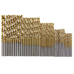 100/50Pcs Titanium Coated Drill Bits HSS High Speed Steel Set Tool Quality Power Tools 1/1.5/2/2.5/3mm