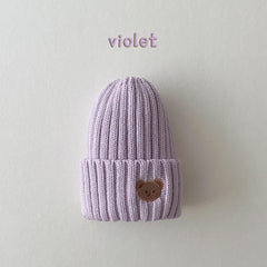 Soft Warm Baby Beanies Knitted Hats For Toddler Children Bear Embroidery Kids Boys Girls Autumn Winter Caps 11 Colors