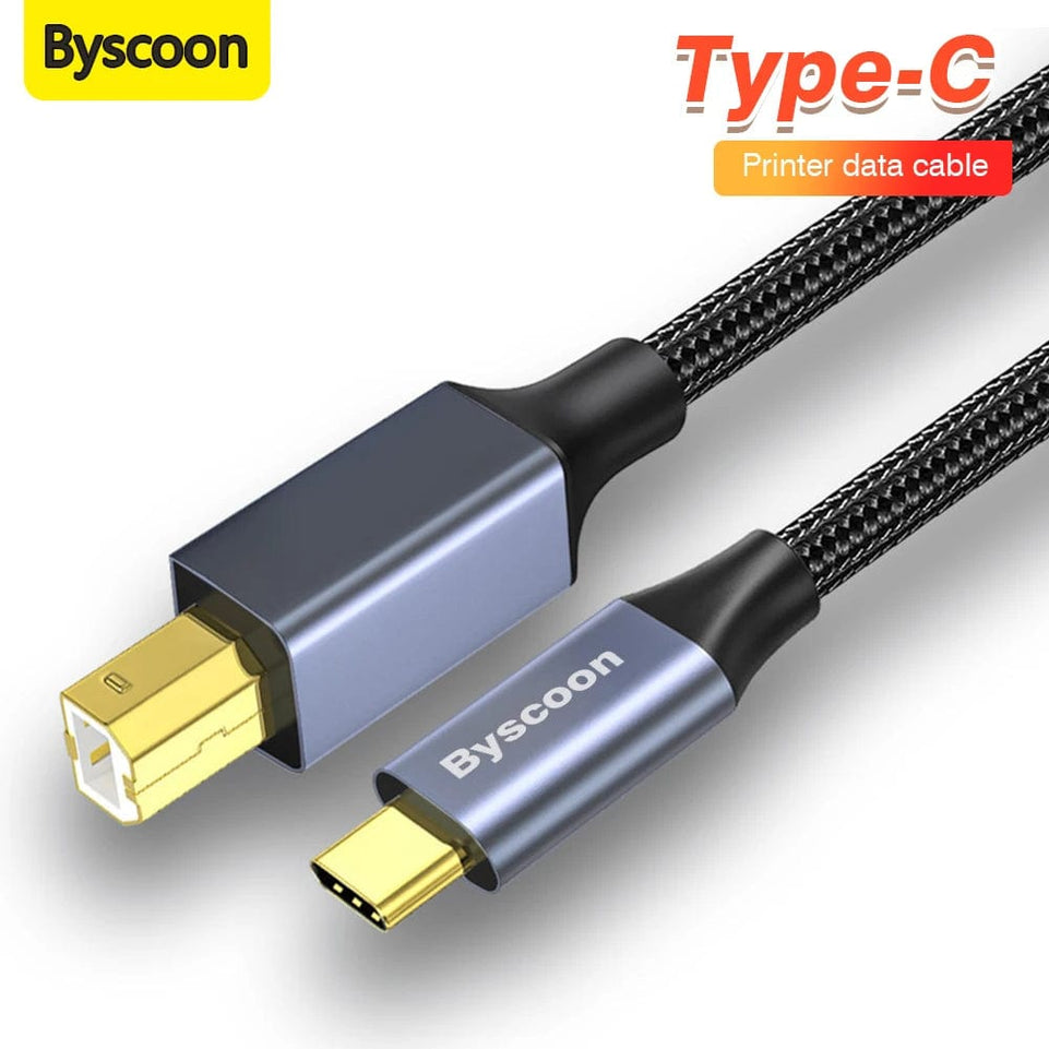 USB C to USB B 2.0 Printer Cable Electronic Organ Cable Type C USB B for Computer Laptop Phone to Fax Machine Scanner Universal