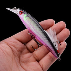 Laser Minnow Fishing Lure 11CM 13G pesca hooks fish wobbler tackle crank bait artificial japan hard bait swim bait