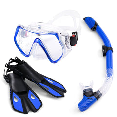 Swimming Flippers Diving Fins Snorkeling Goggles Dive Snorkel Equipment Scuba Diving Swimming Fins Set Adult Flippers Underwater