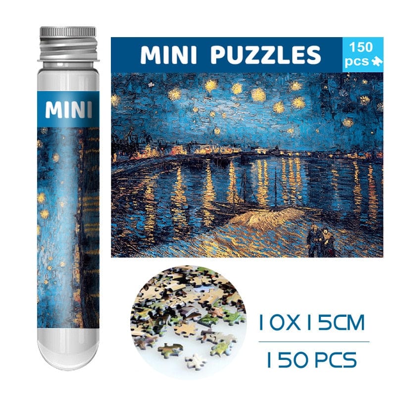 150 Pieces Mini Test Tube Puzzle Oil Painting Jigsaw Decompress Educational Toy for Adult Children Creative Puzzle Game Gift