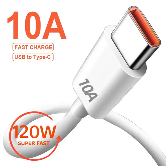 Samsung Type C Cable 10A Fast Charging Wire Mobile Phone USB Line For iphone 15 Xiaomi redmi Poco f5 USB C Data Cable Cord