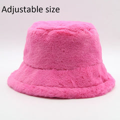 Winter Cow Leopard Faux Fur Fluffy Bucket Hats Women Outdoor Warm Sun Hat Soft Velvet Furry Fisherman Cap Girl Fashion Panama