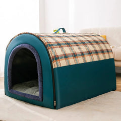 New Dog Kennel Winter Warm Large Dog Oversized Dog House House Closed Winter Removable Golden Pet Four Seasons Use