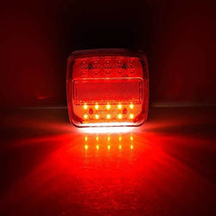 20 LED Taillight 12V Trailer Truck Brake Stop Turn Signal Indicator Light Lamp 107x102x30mm